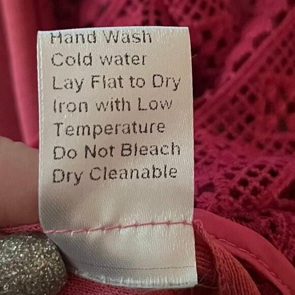 Misook Petite Small Crocheted 3/4 Sleeve Pink Blazer Jacket Topper - Picture 9 of 11